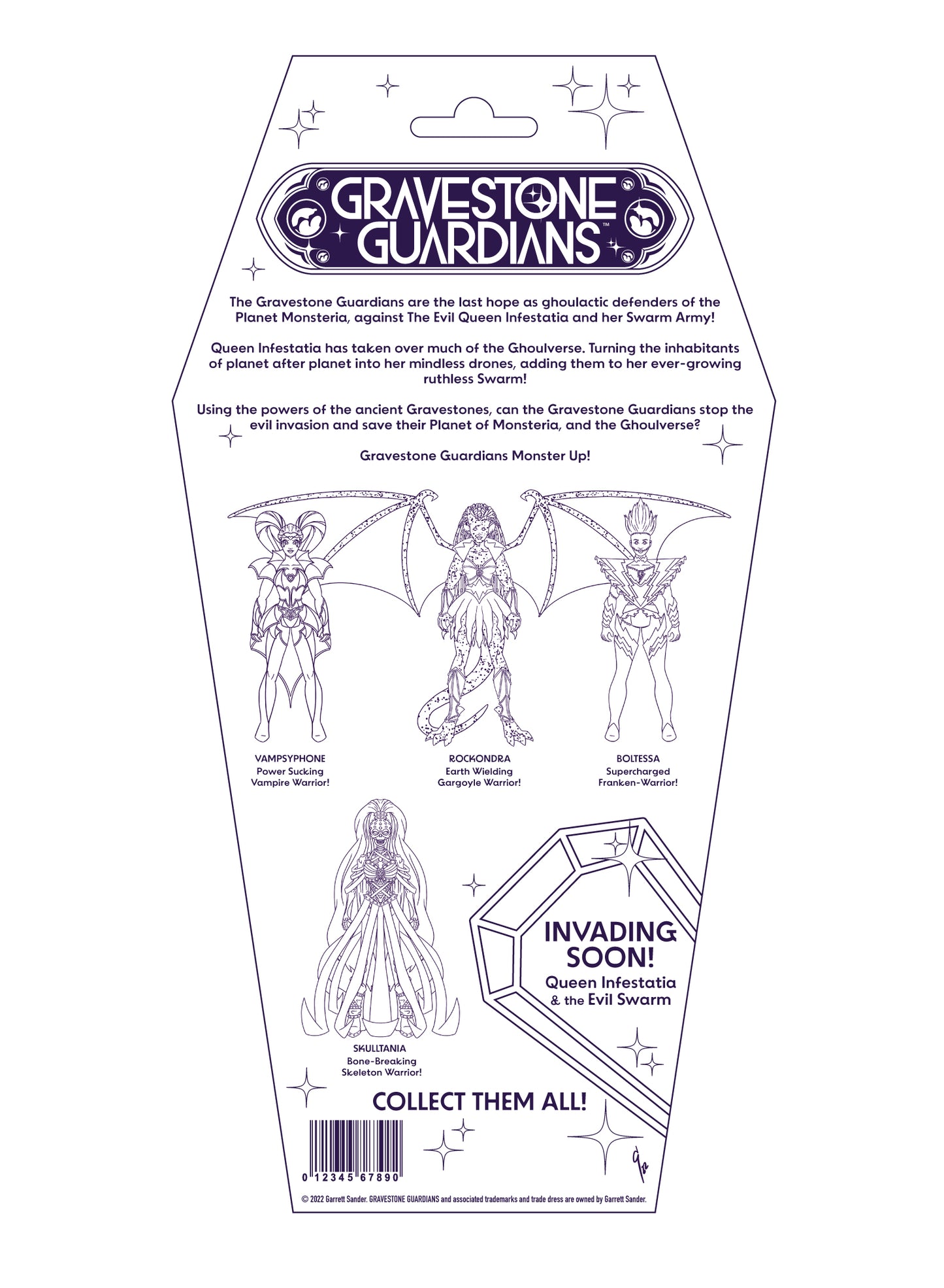 Gravestone Guardians Retro Back Panel