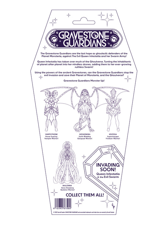 Gravestone Guardians Retro Back Panel