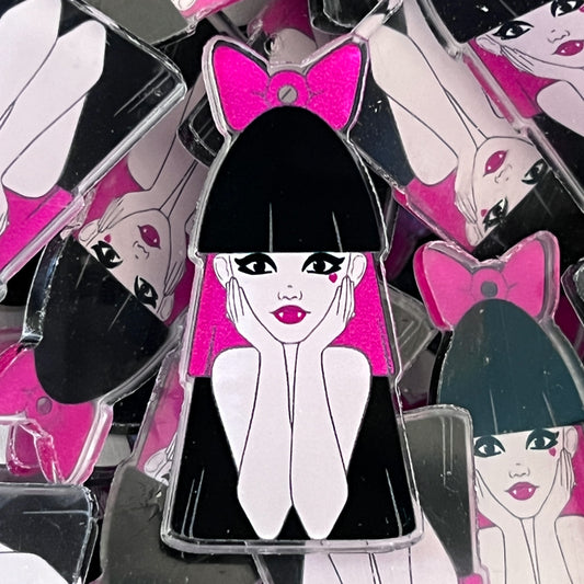 Cella Bright Feelin' Fangtastic Acrylic Pin Feelin' Monsterous Collection