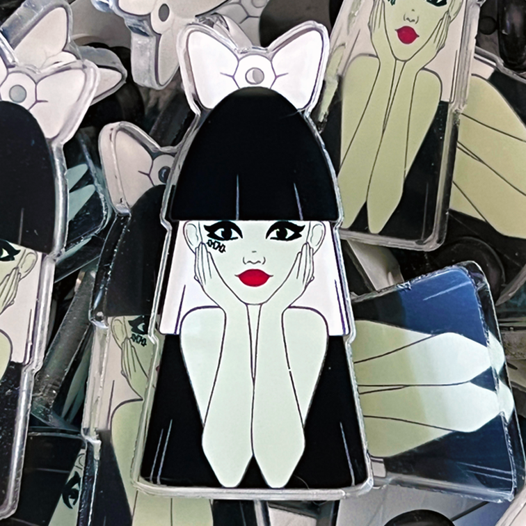 Cella Bright Feelin' Voltageous Acrylic Pin Feelin' Monsterous Collection
