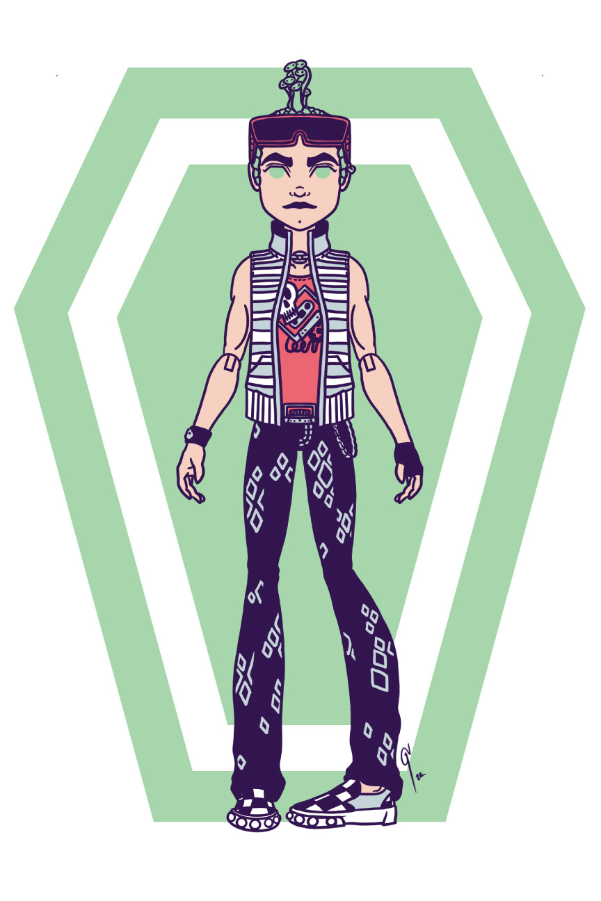 Teen Gorgon Monster Doll 6x9 Print
