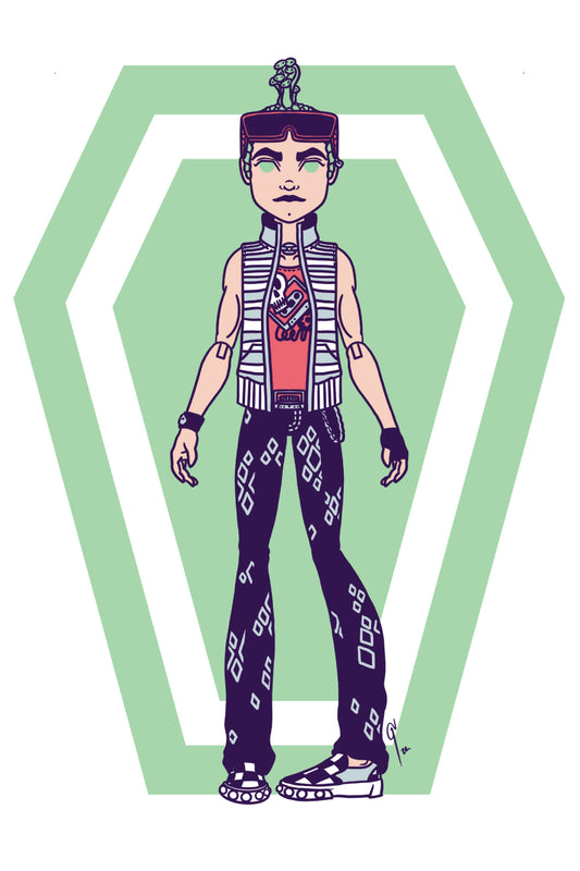 Teen Gorgon Monster Doll 6x9 Print