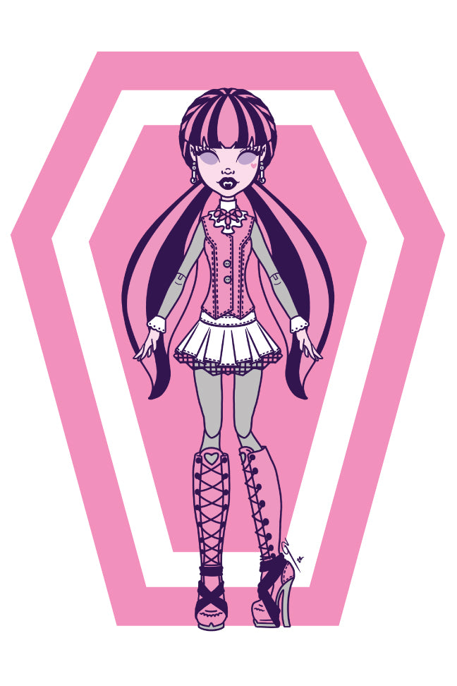 Teen Vampire Doll 6x9 Print