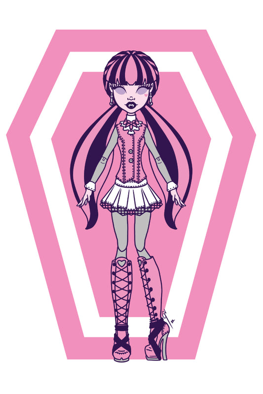 Teen Vampire Doll 6x9 Print