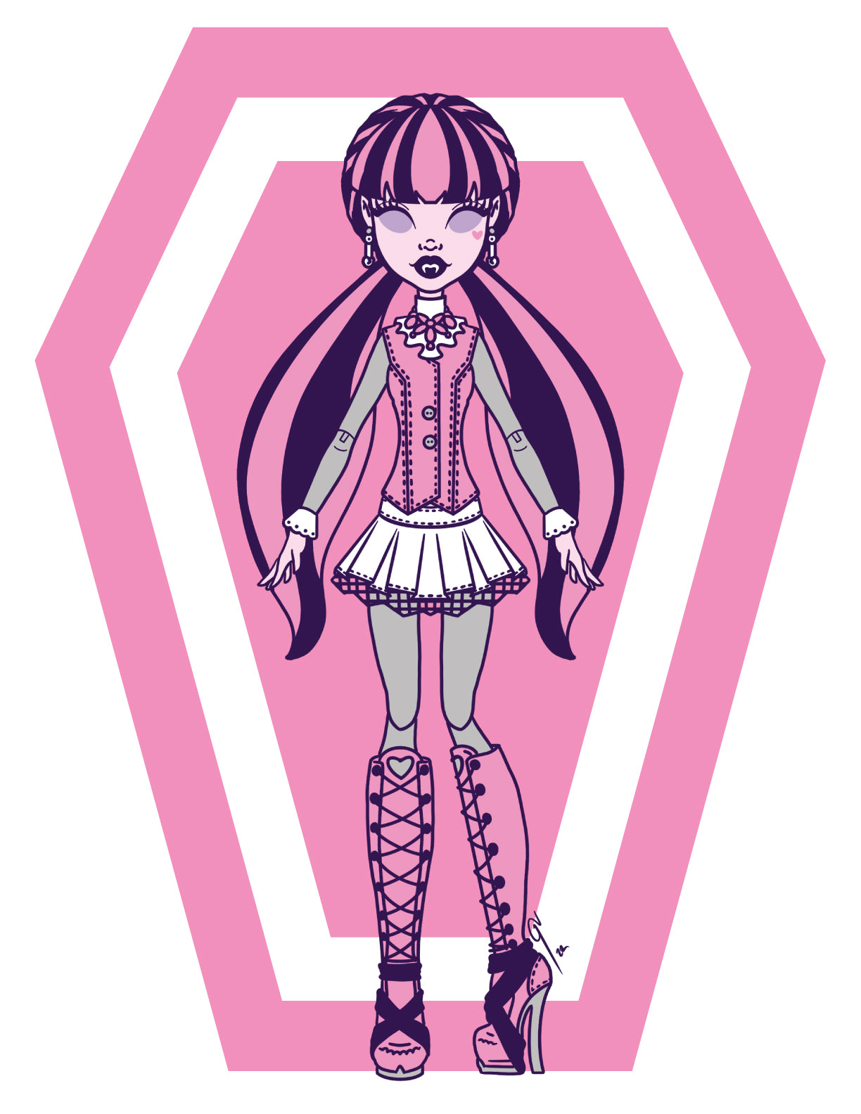 Teen Vampire Doll 6x9 Print