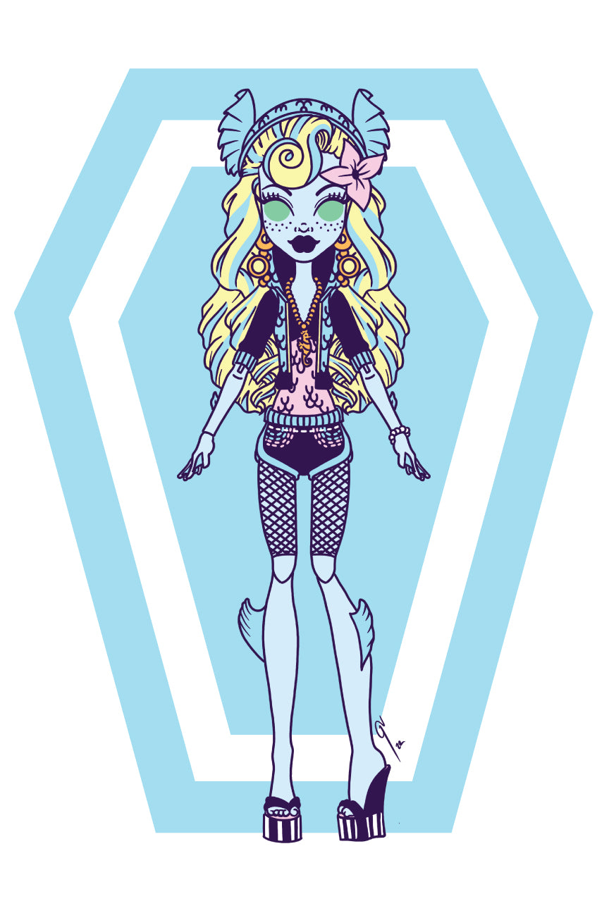 Teen Sea Monster Doll Print