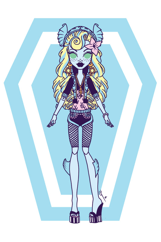 Teen Sea Monster Doll 6x9 Print