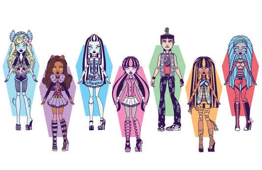 Seven Teen Monster Beast Friends Doll Print 11x17