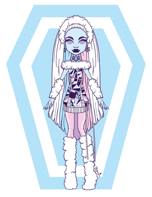 Teen Abominable Snow Doll 6x9 Print
