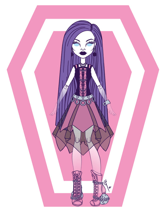 Teen Ghost Doll 6x9 Print