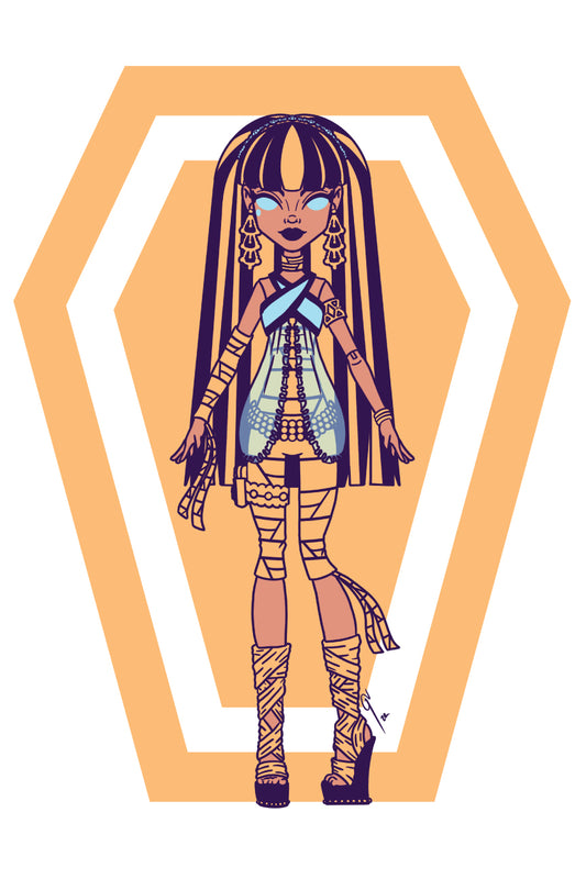 Teen Mummy Monster Doll 6x9 Print