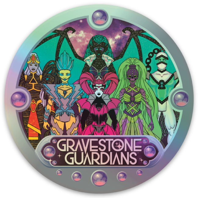 Gravestone Guardians HoloFoil Shield Sticker