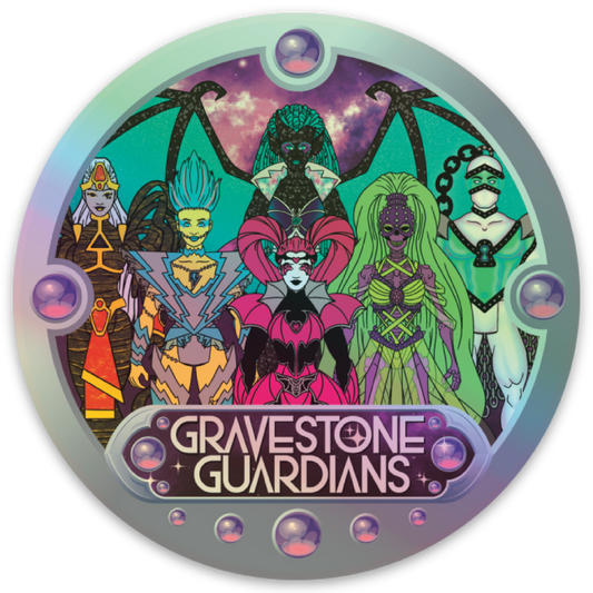Gravestone Guardians HoloFoil Shield Sticker