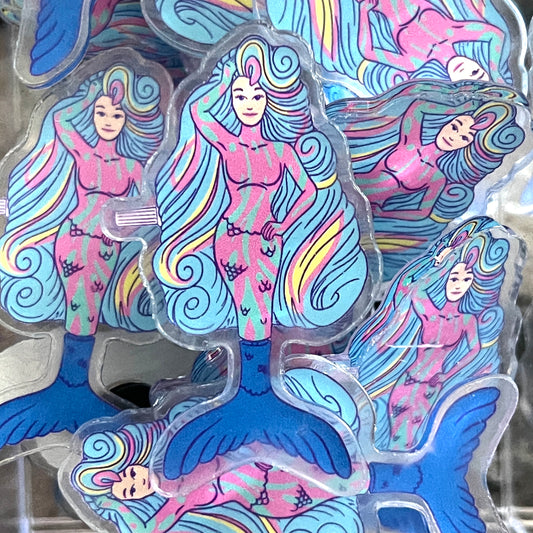 Kid's Meal Mermaid Acrylic Pin