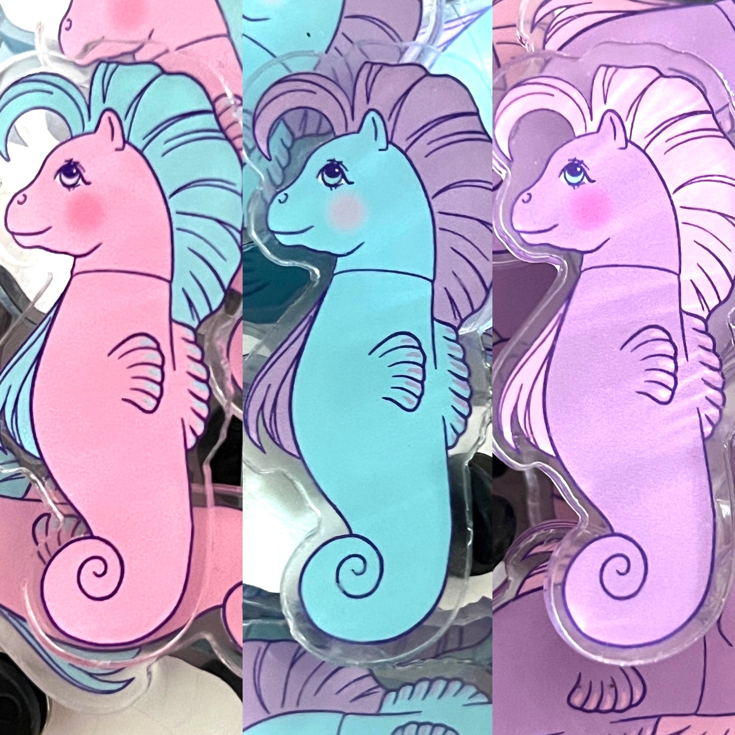 Mer Ponies Acrylic Pin set