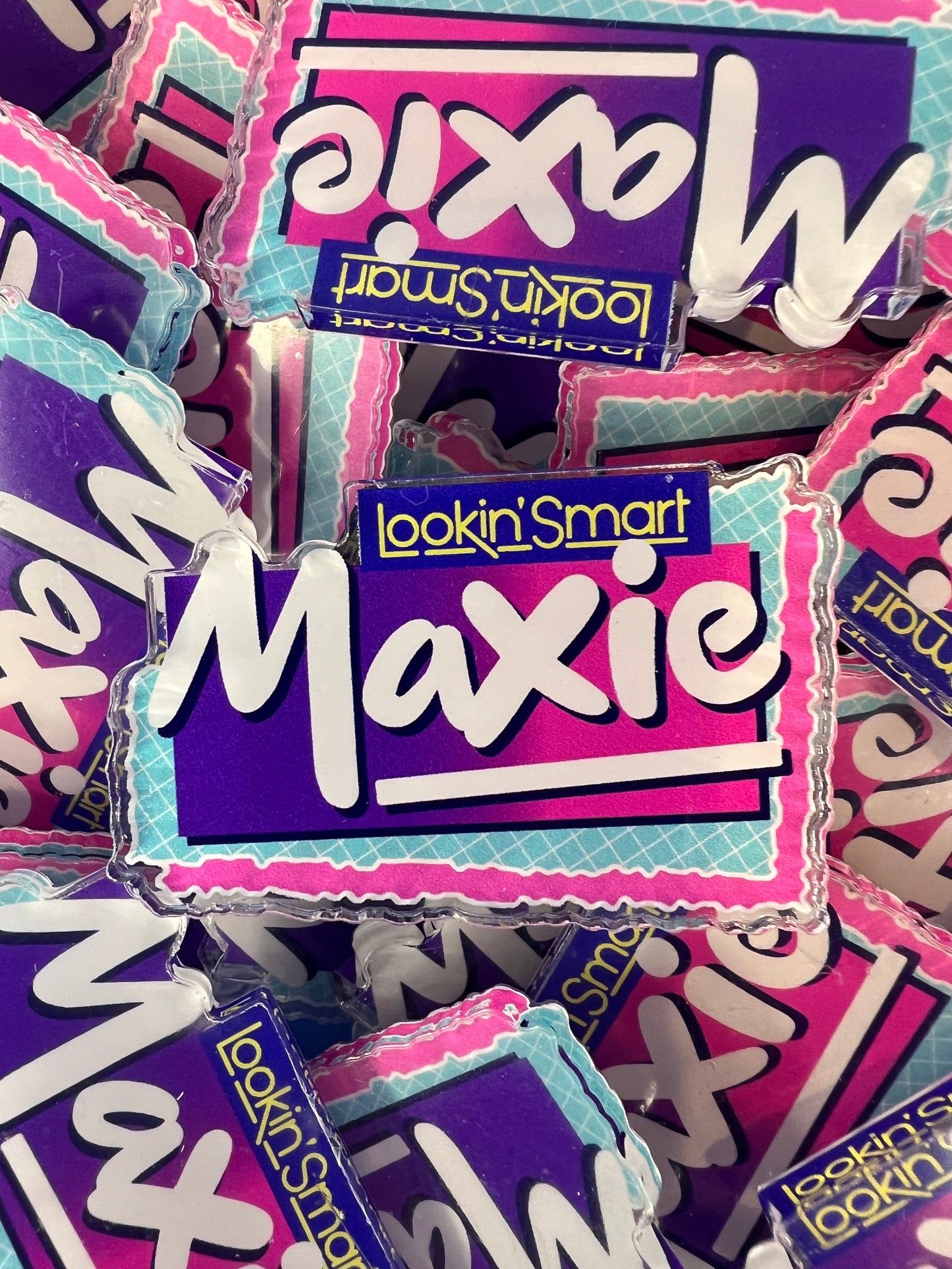 Maxie Acrylic Logo Pin