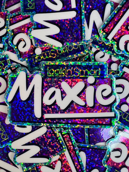 Maxie Logo Glitter Sticker