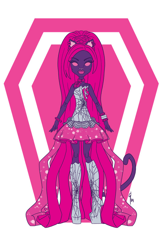 Teen Werecat Popstar Doll Print