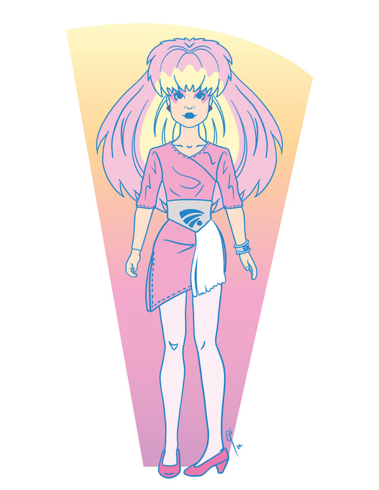 80s Truly Outrageous Pop Star Jem Doll Print