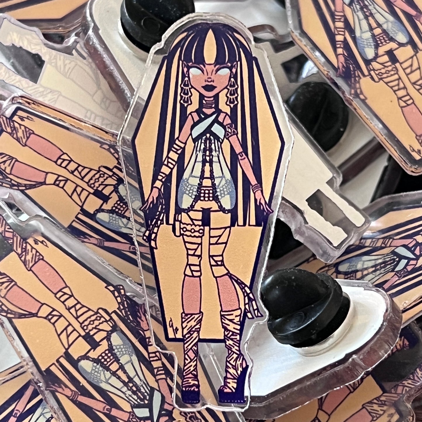 Teen Mummy Doll Acrylic Pin