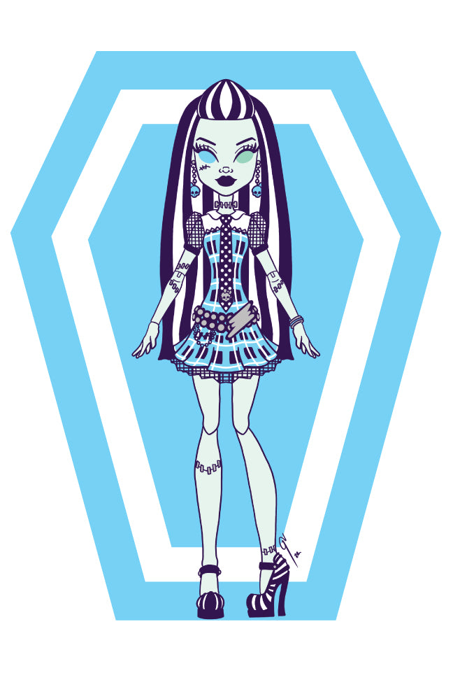 Teen Frankenstein Doll Print