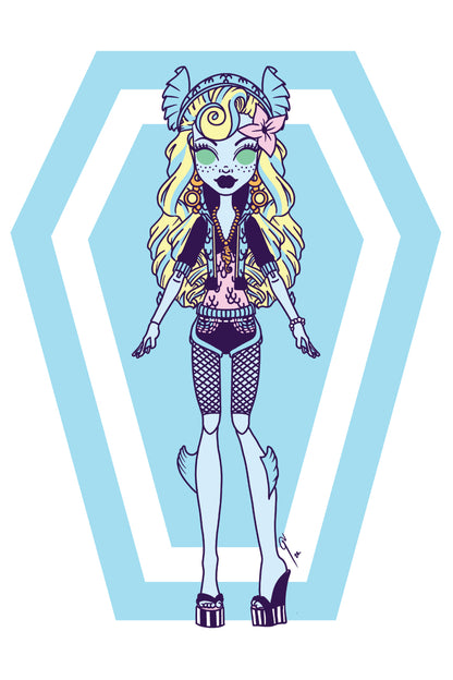 Teen Sea Monster Doll Print